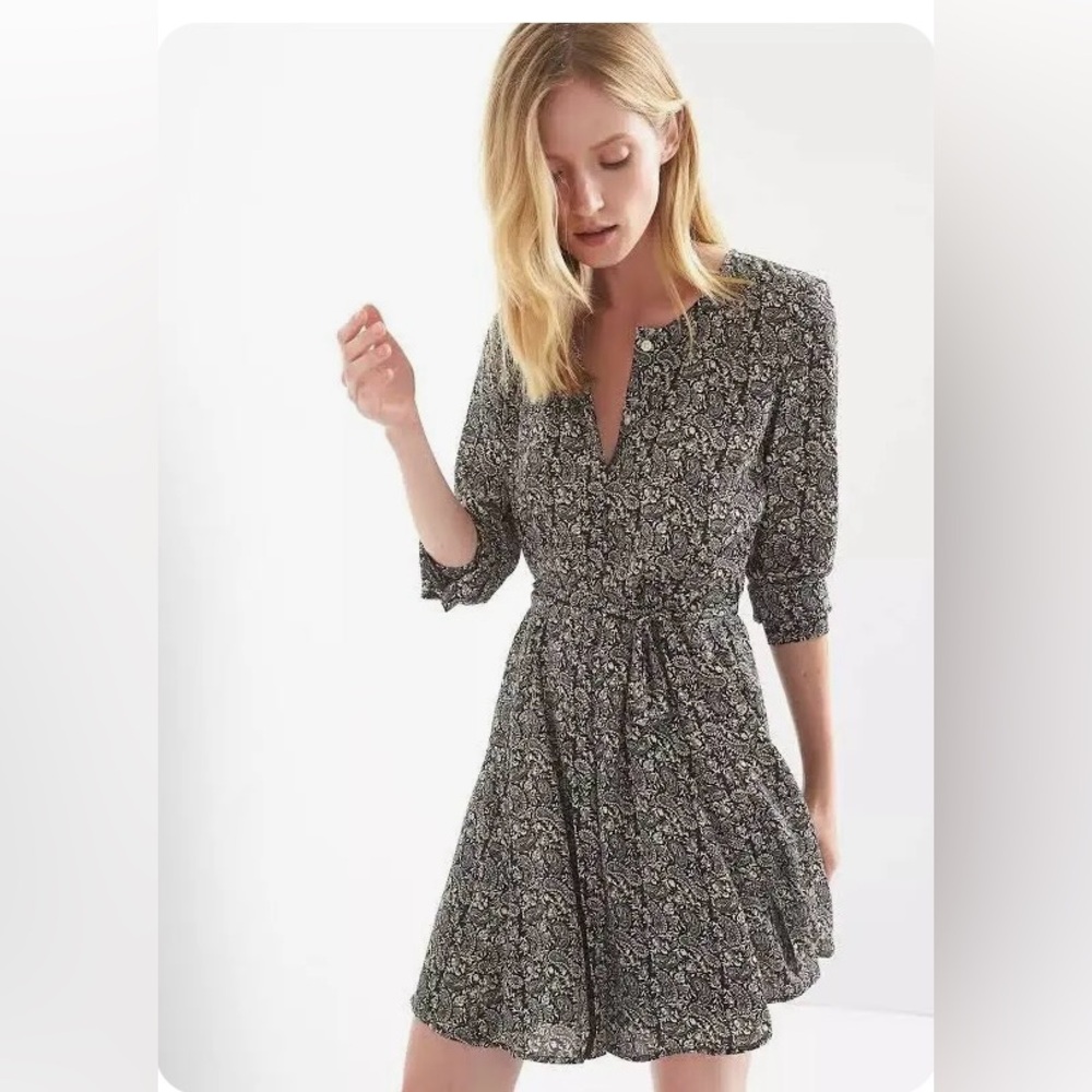 Gap Paisley Swing Shirt Dress